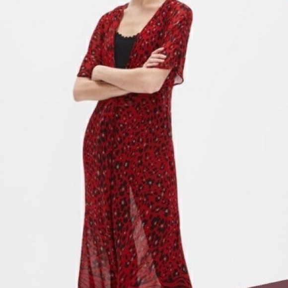 Chiffon feel leopard print top/dress - Picture 2 of 5